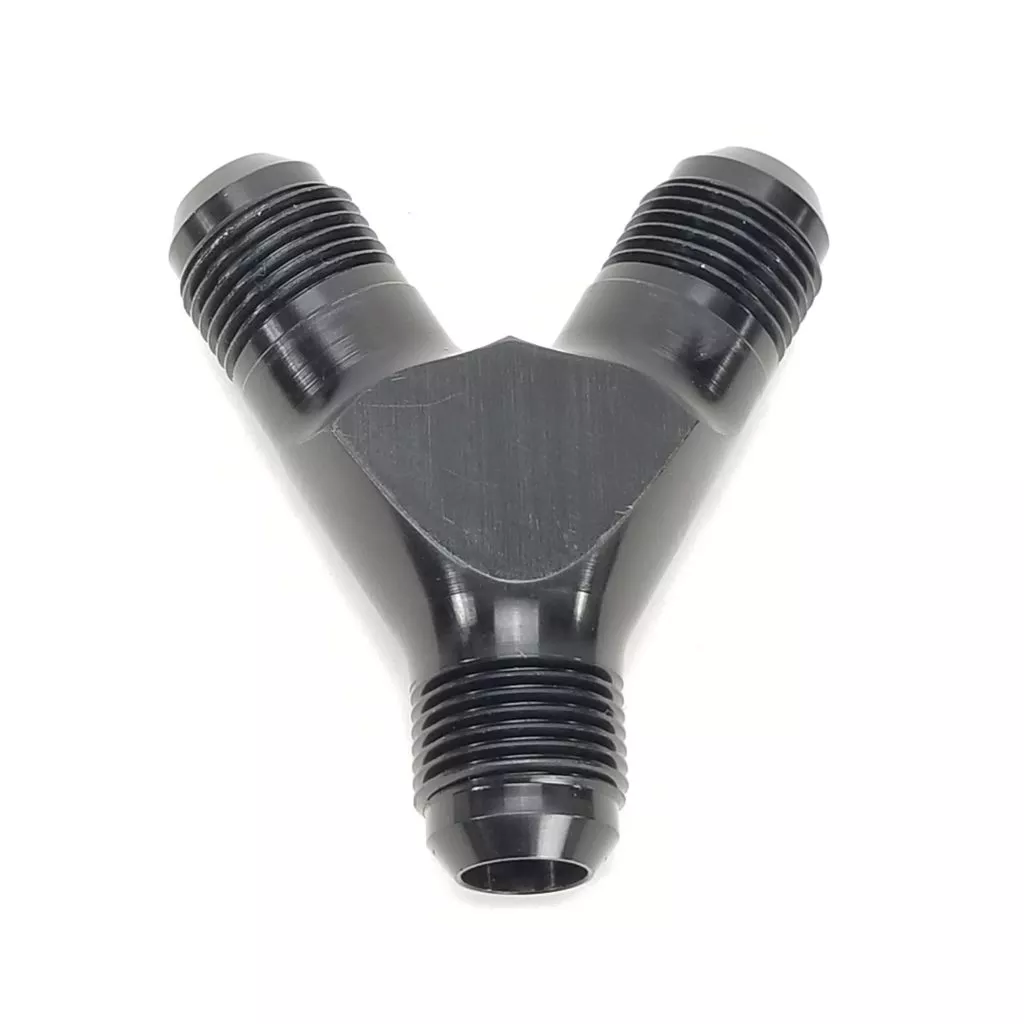 -10 AN Y Fitting – Black Anodized #14354