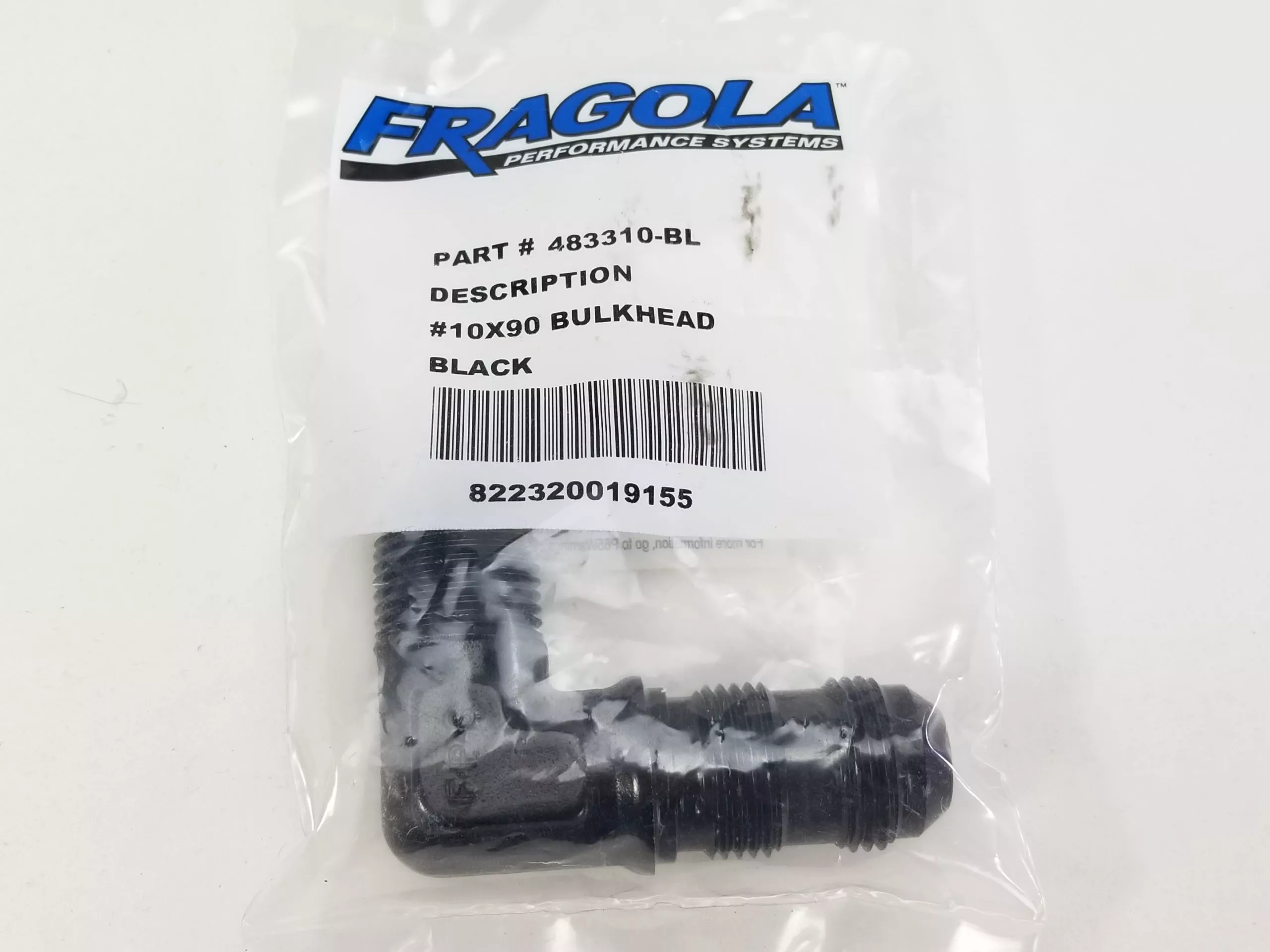 -10AN 90 Degree Bulkhead Fitting – Fragola Performance Systems – 483310-BL