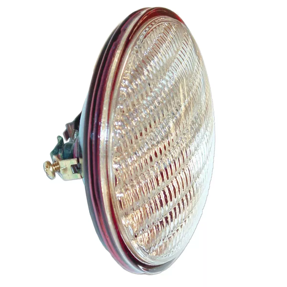 12-volt Sealed Beam Combination Rear Lamp w/ transparent red background using separate bulb