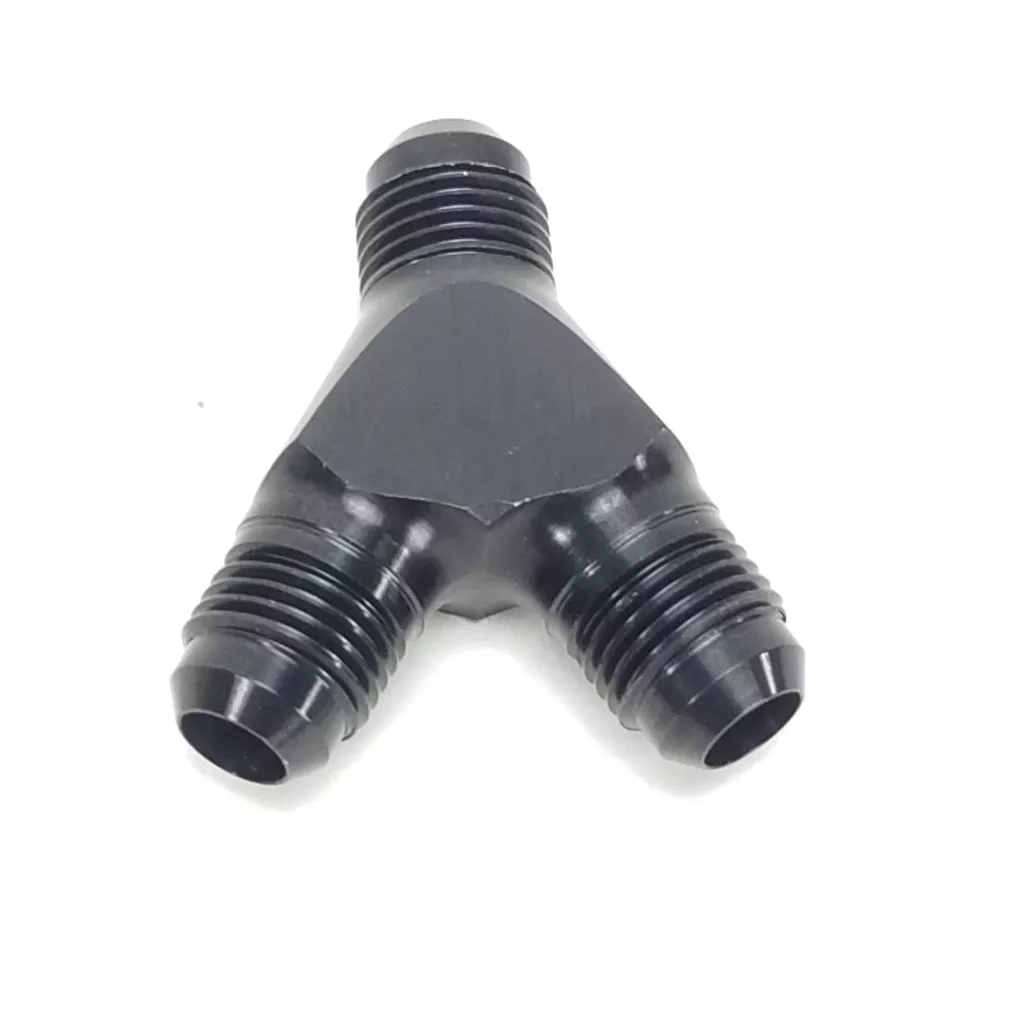 -12 AN Y Fitting – Black Anodized #14356