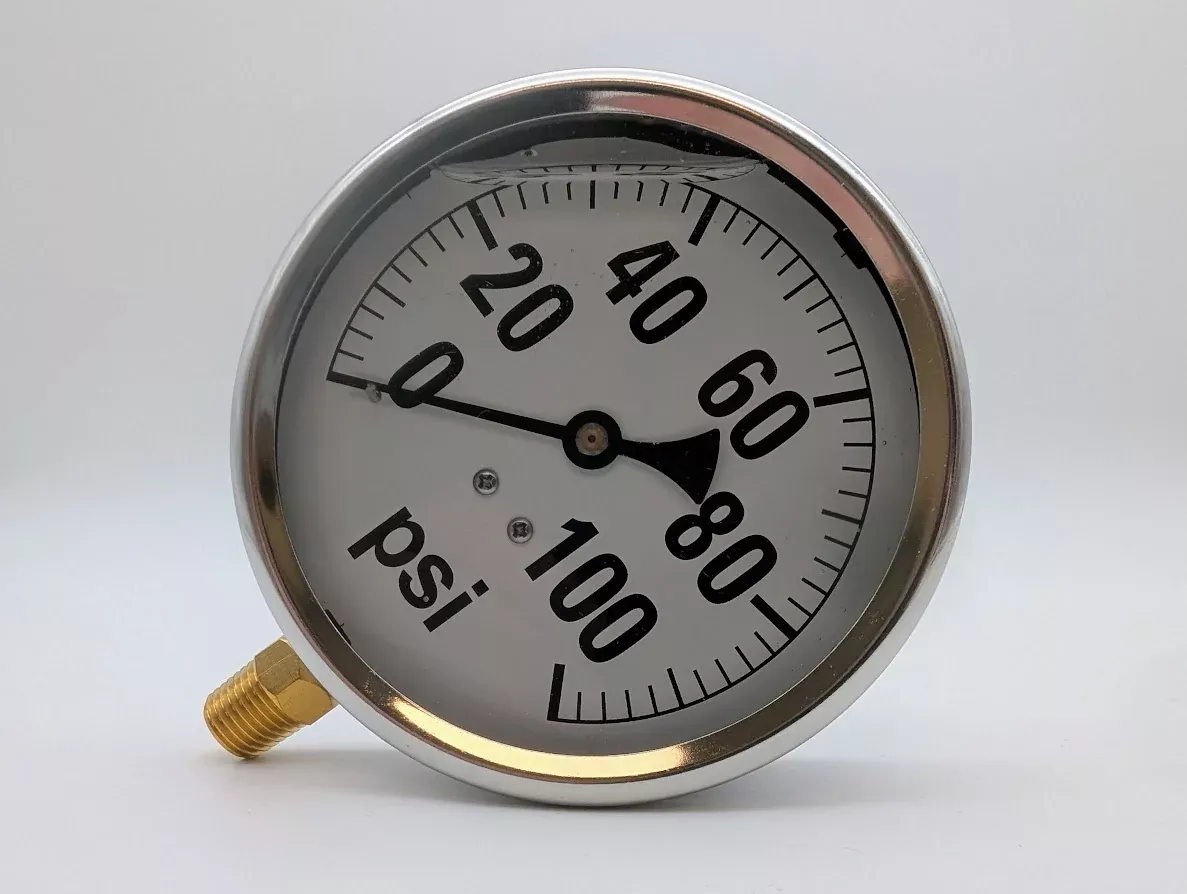 4" 0-100 PSI Gauge, 4141GXB100