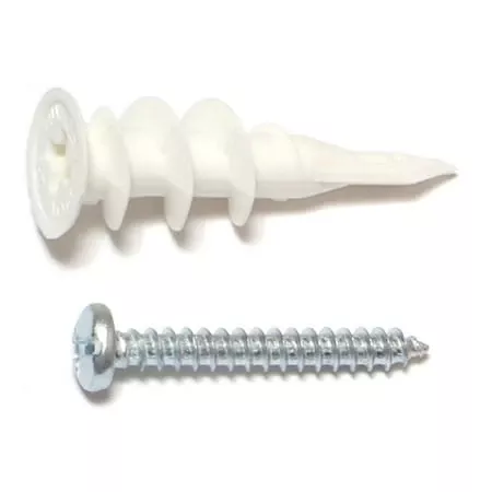 #8 X 1-1/4 Inch E-z Anchor Plastic Kit For Wall Anchoring