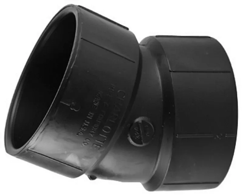 ABS/DWV 22-1/2-Degree Pipe Ell, 3 In.