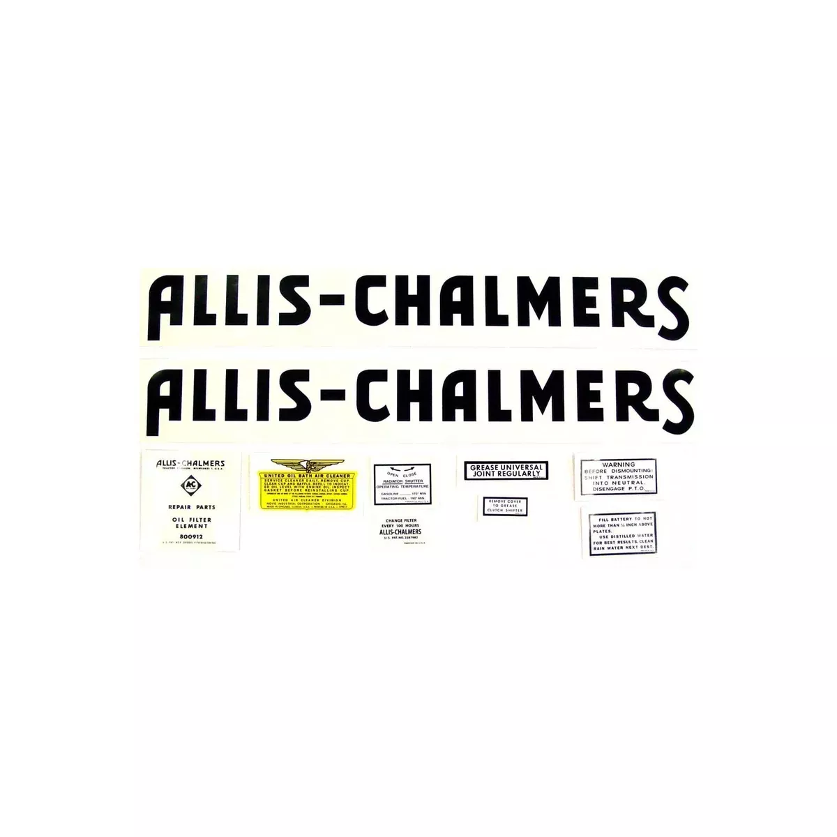 AC WF After 1940: Mylar Decal Set