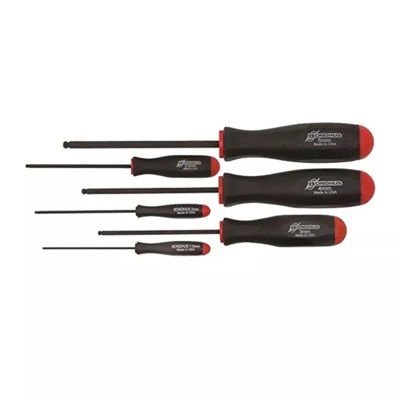 Bondhus 10686 Ball End Screwdriver Set, 6 Piece
