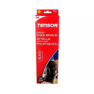 Braces & Supports - 3M Tensor Hinged Knee Brace, Black, adjustable 48579-CA