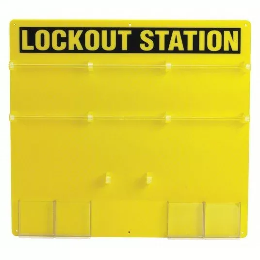Brady 50992 Lockout Board, No Padlocks, Wall Mount