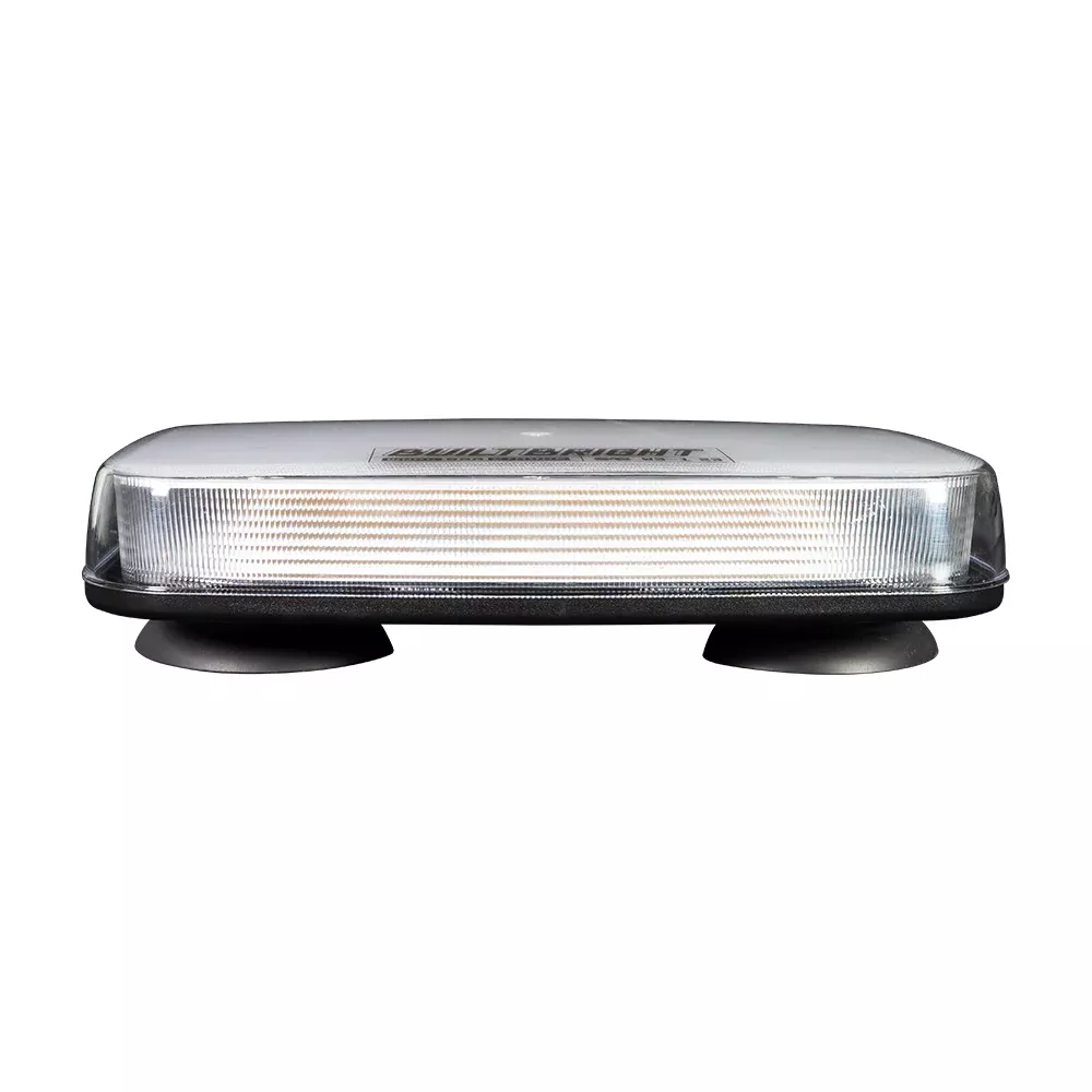 BuiltBright 12" Amber/White LED Warning Light Bar BB6001A