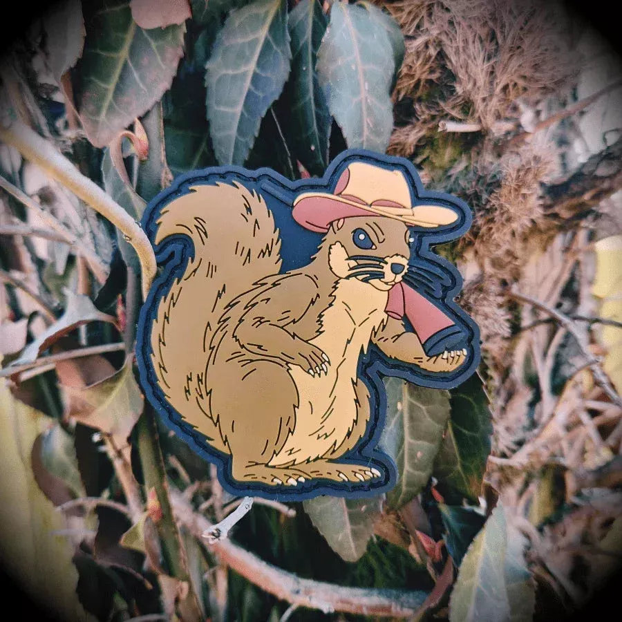 Bullseye Bucky the Squirrel - 3 Inch - PVC Patch