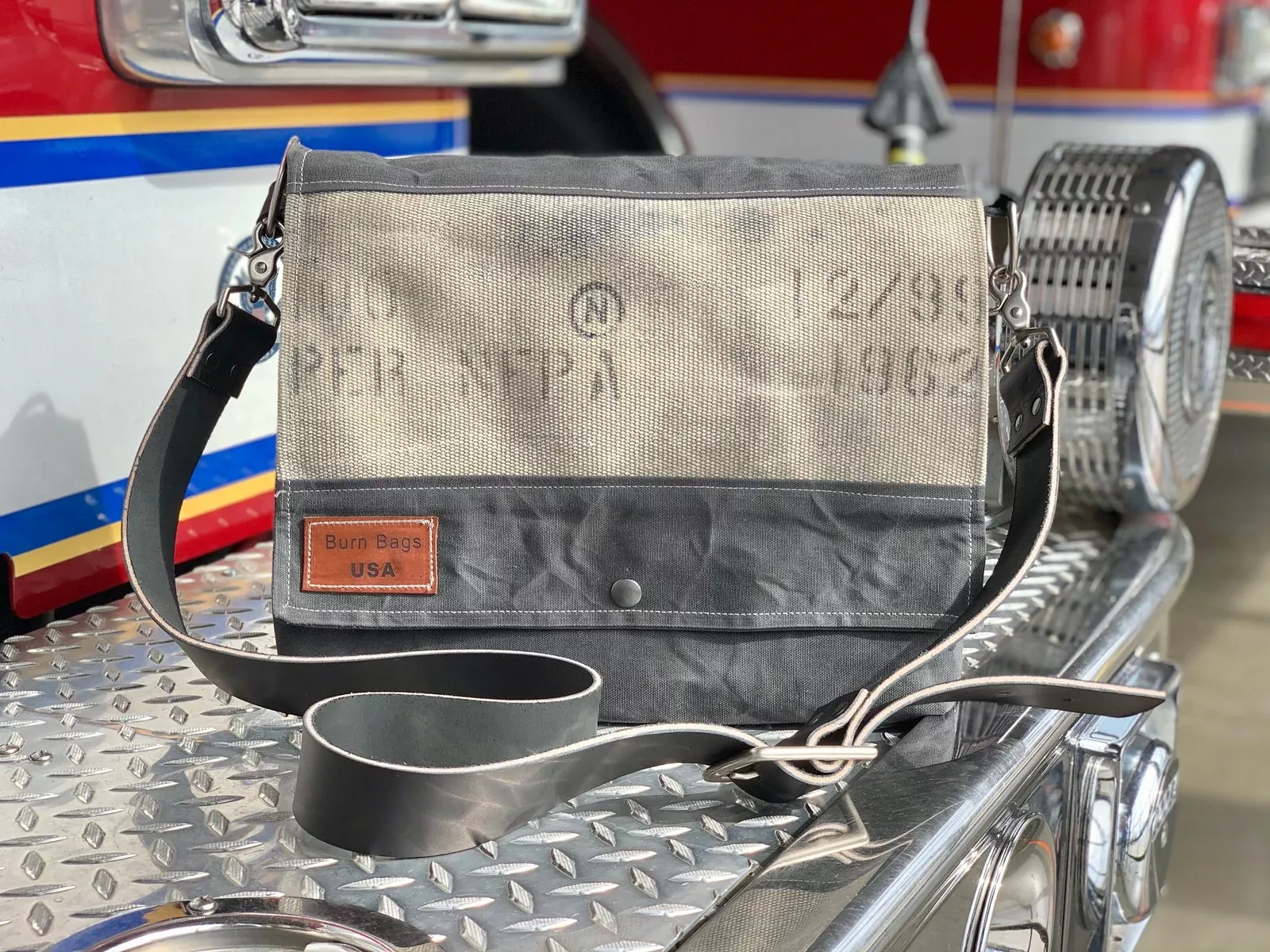Charcoal Gray Messenger Burn Bag