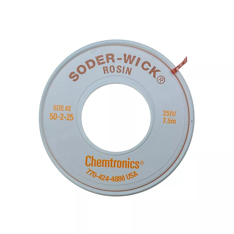 Chemtronics 50-2-25 SODER-WICK Rosin Desoldering Braid .060", 25ft