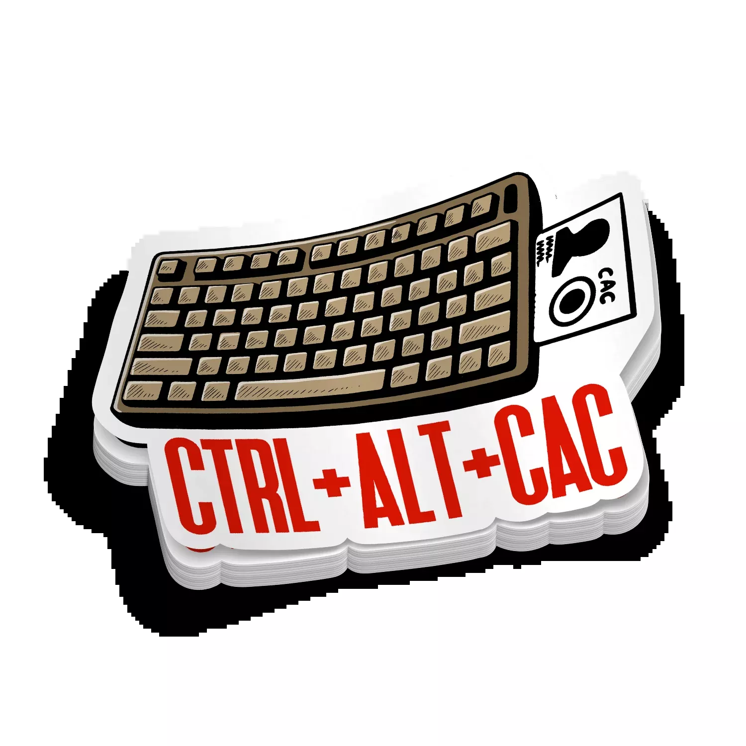 Ctrl-Alt-CAC | Funny Military Stickers