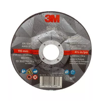 Cut-Off Wheel - 3M Silver Type 27 (Depressed Centre) Wheel, Various Sizes