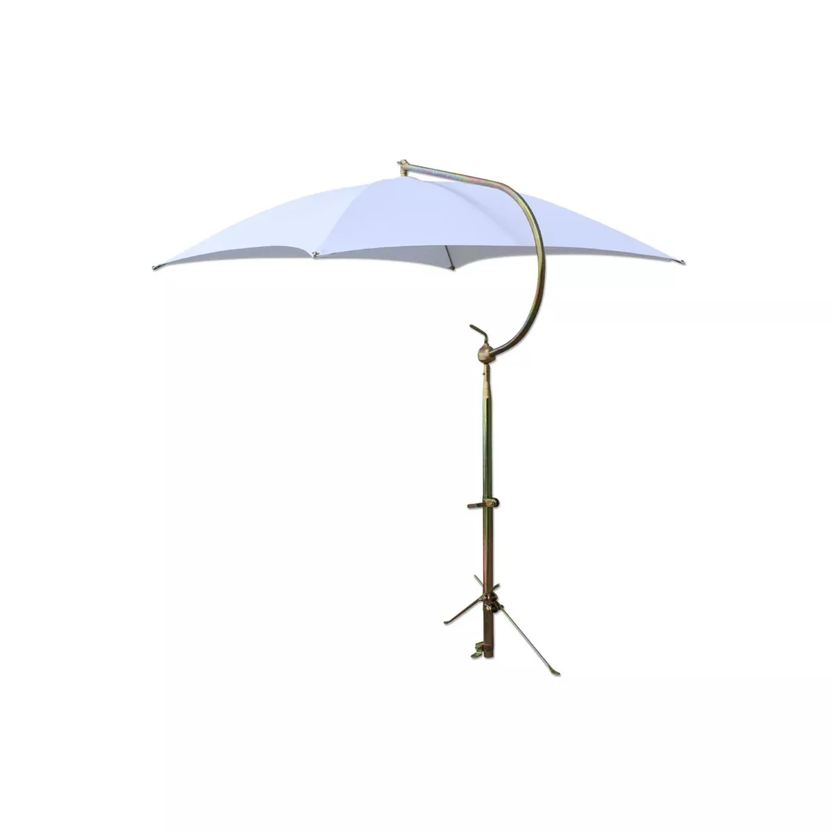 Deluxe White Umbrella with Brackets