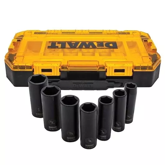 DeWalt DWMT74736 Deep Impact Standard & Universal Socket Set: 7 Pc