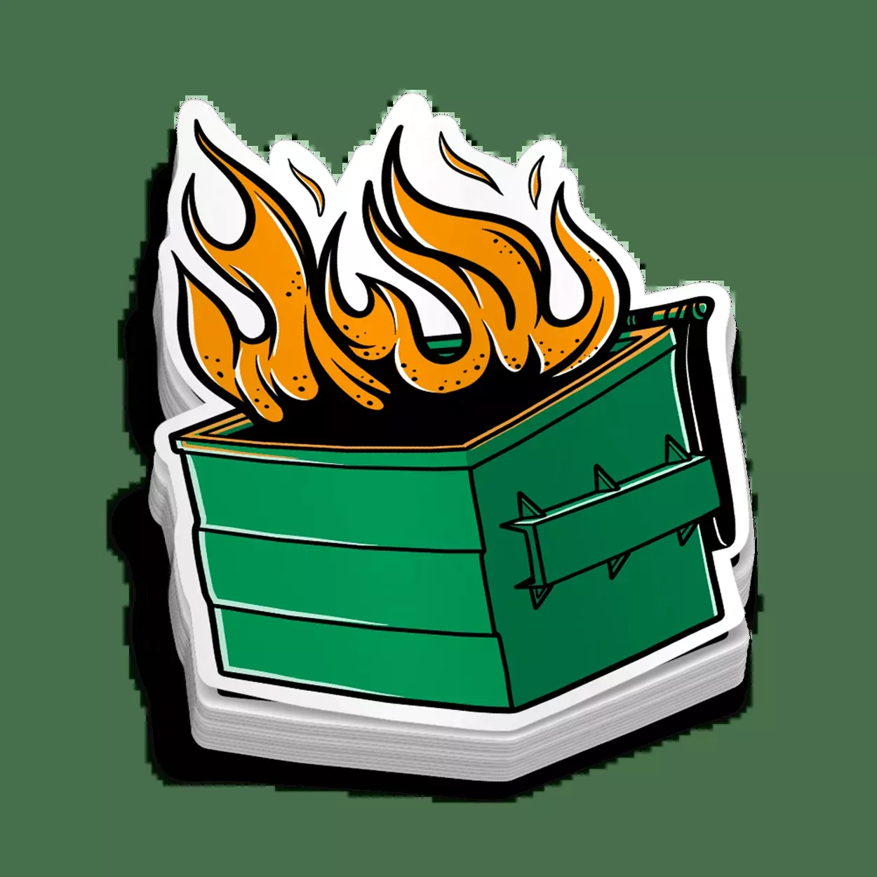 Dumpster Fire Sticker for helmet or window