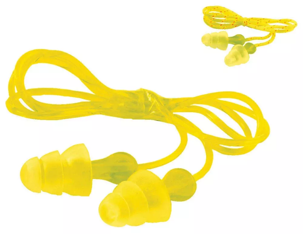 Earplugs - 3M Tri-Flange (Box of 100 Pairs), P3000