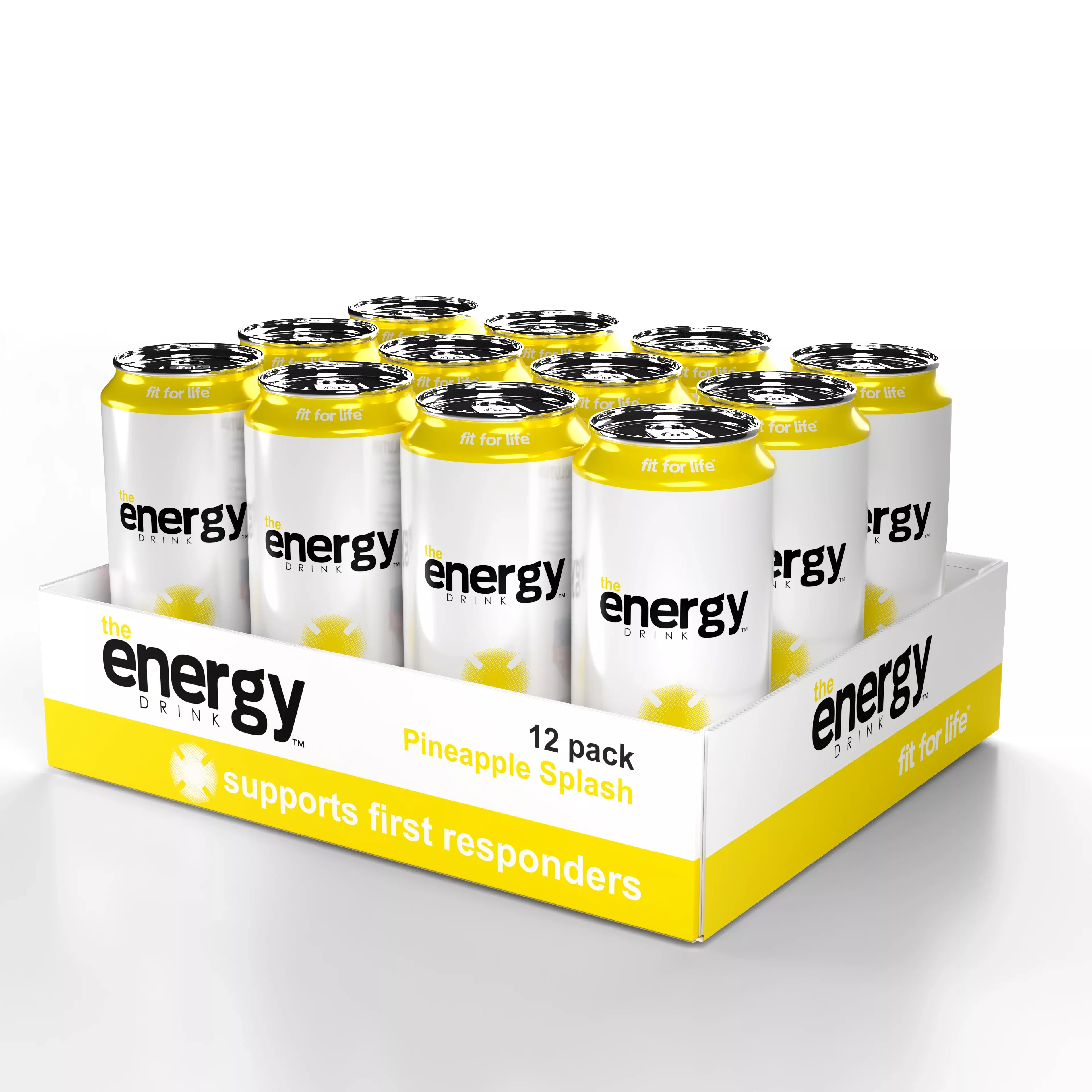 The Energy Pineapple Splash 12 Pack Refreshing Energy Drink