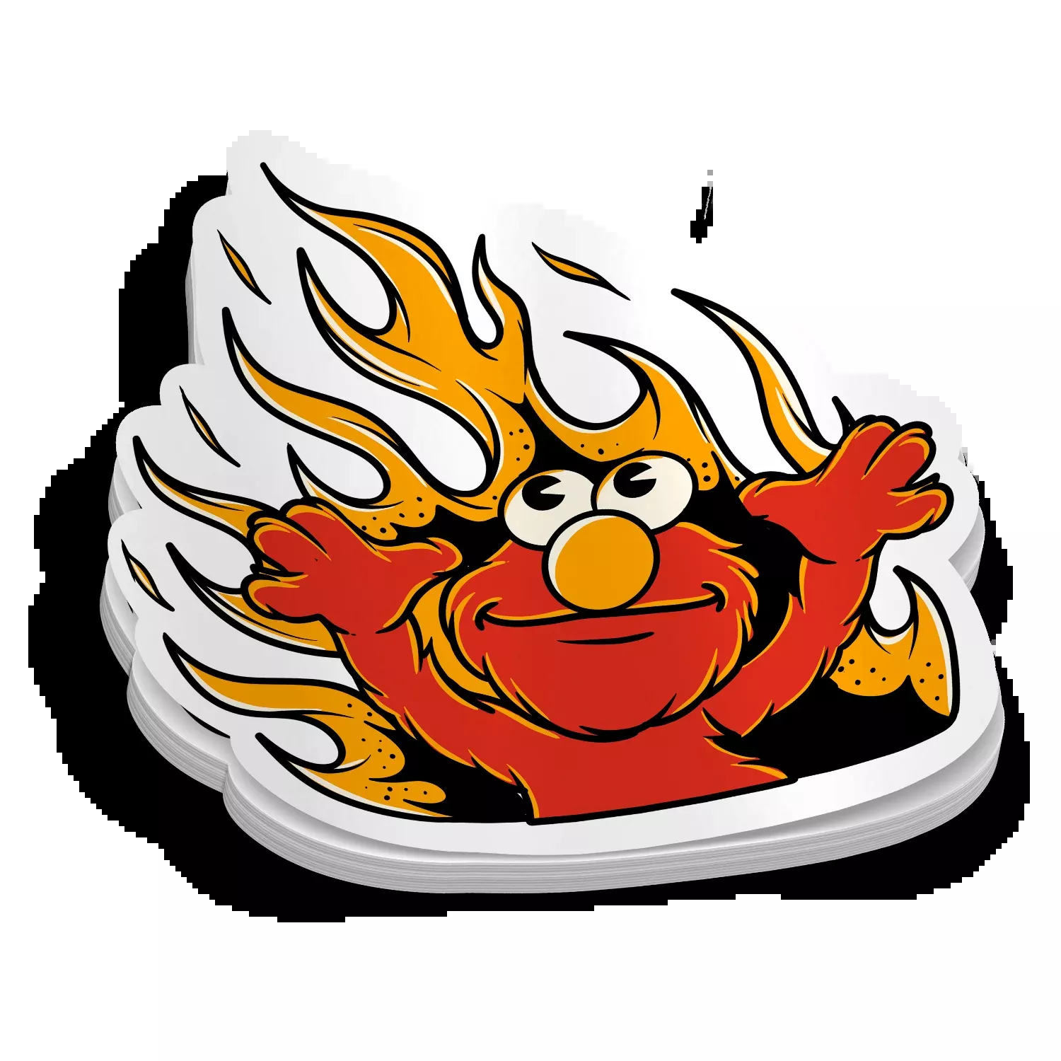 Firefighter Stickers – Durable Elmo Fire Decals for Helmets, Laptops, and Gear Bags
