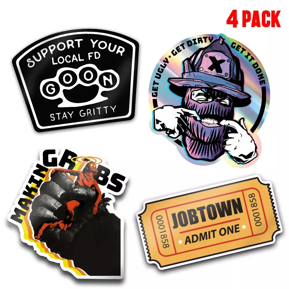 First Due 4Pack Firefighter Sticker
