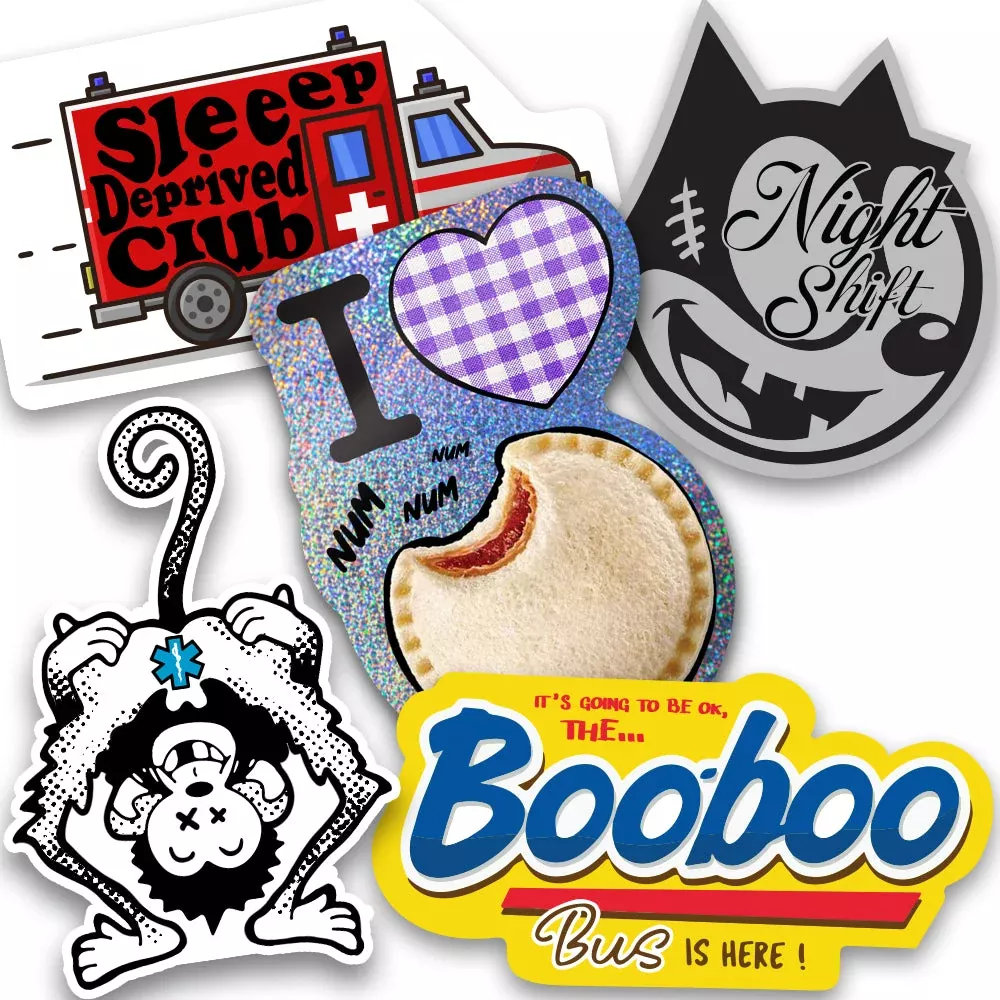 Fun EMT Medic 5 Pack Bundle Decal Sticker