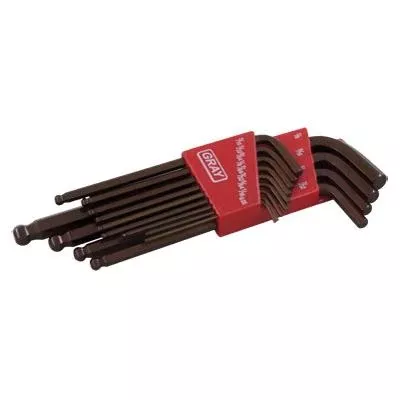 Hex Key Set - Gray Tools Metric 13-Piece Ball End Hex Key Set 68913