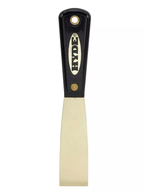 Hyde Tools 02080 1-1/4" Stiff Black & Silver Brass Putty Knife