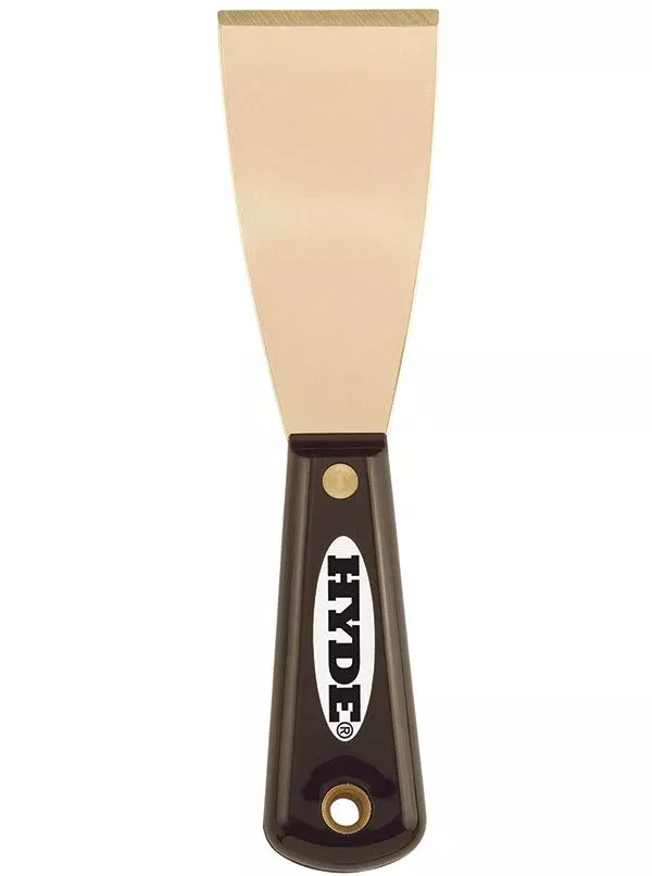 Hyde Tools 02320 2" Stiff Black & Silver Brass Putty Knife