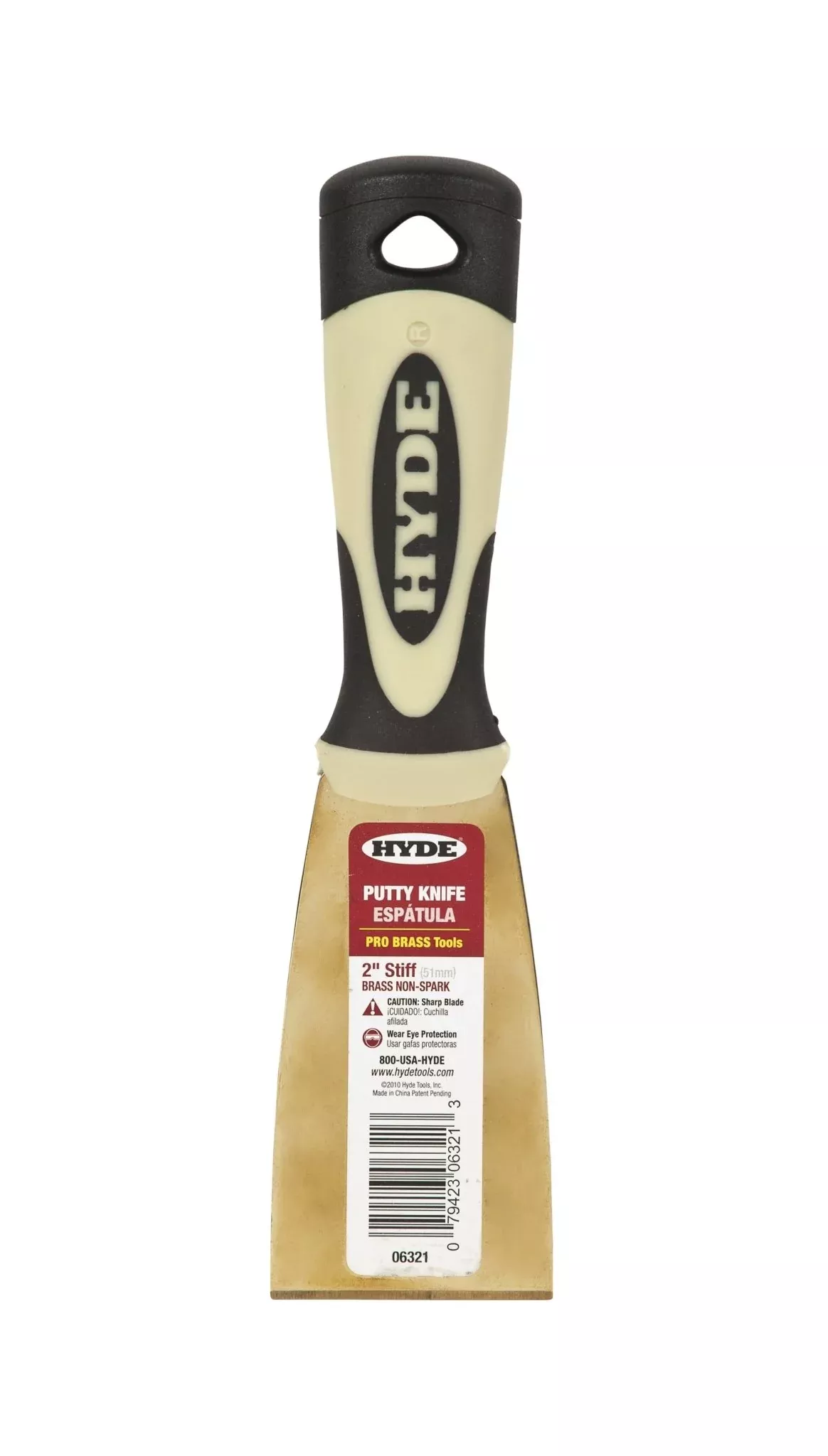 Hyde Tools 06321 2" Stiff Pro Project™ Brass Putty Knife