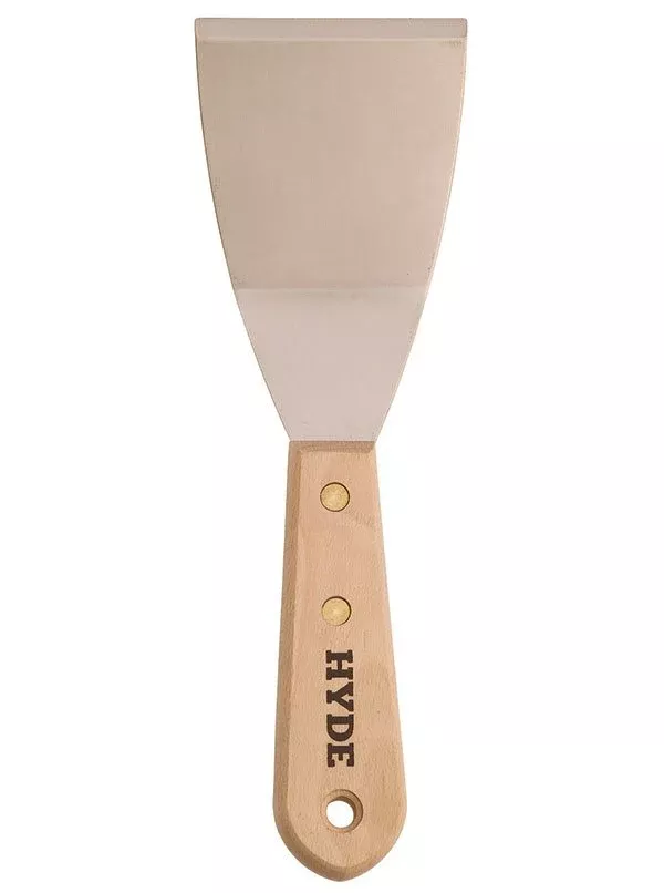 Hyde Tools 12010 3" Heavy-Duty Bent Chisel Scraper with Hardwood Handle