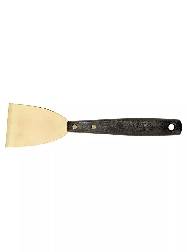 Hyde Tools 12055 3" Long Handle Brass Chisel Scraper