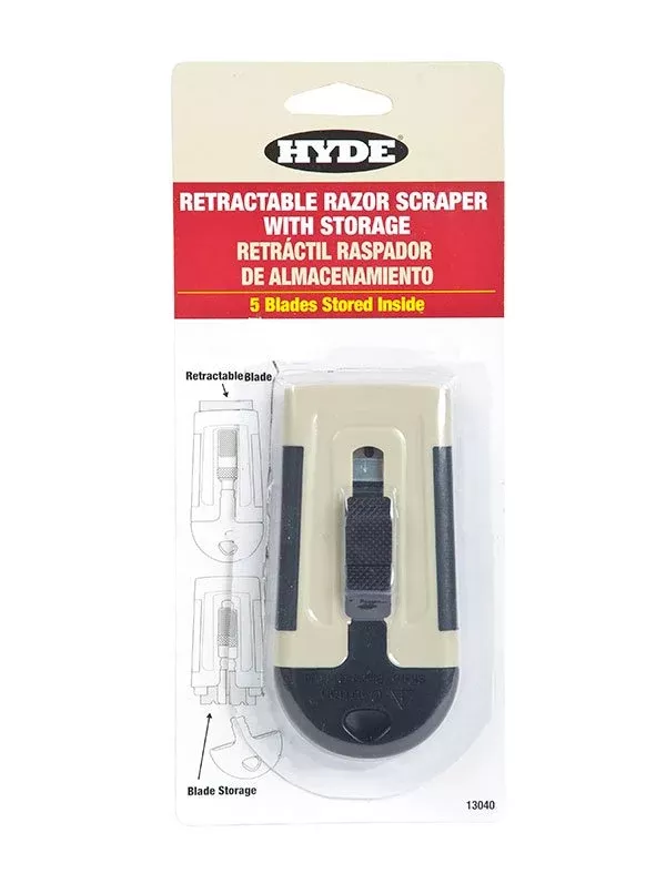 Hyde Tools 13040 Glass Scraper plus 5 Blades
