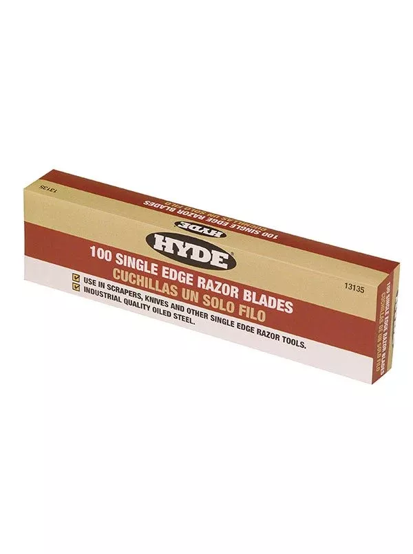 Hyde Tools 13135 Single-edge Razor Blades 100-Blade Storage Box