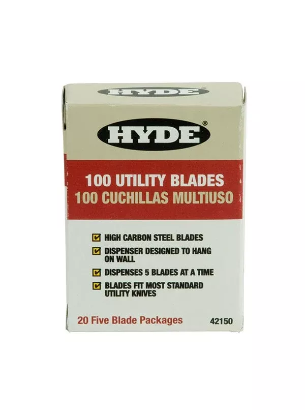 Hyde Tools 42150 Utility Knife Blades 100-Pack