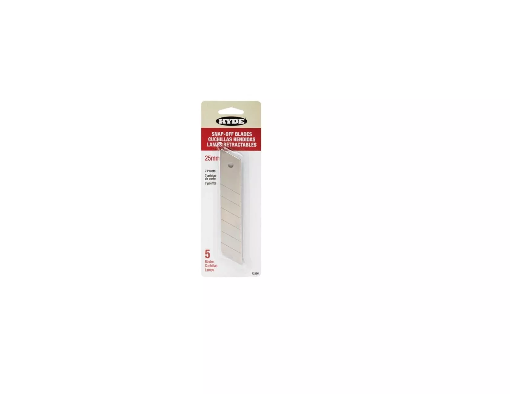 Hyde Tools 42360 25mm Snap-Off Blades 5-Pack