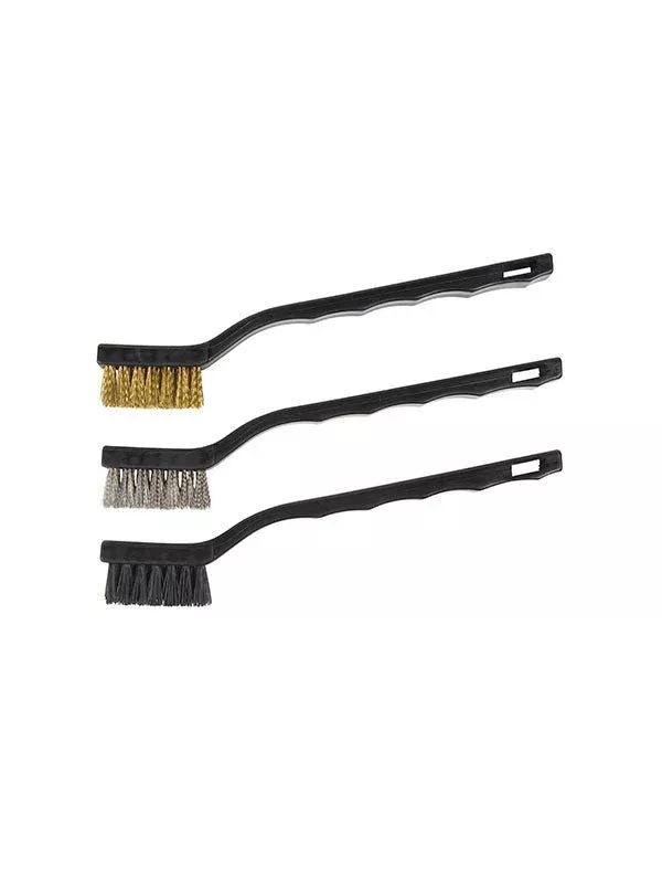Hyde Tools 46660 Mini Brush 3-Pack Assortment (Brass, Nylon, Stainless)