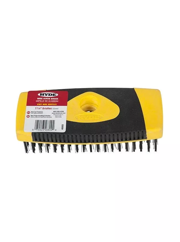 Hyde Tools 46809 Carbon Steel Wire Scrub Brush