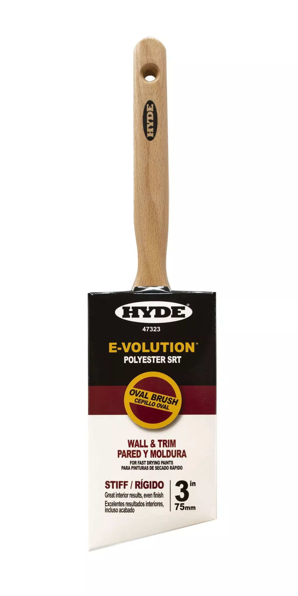 Hyde Tools 47323 3" E-volution Oval Paint Brush