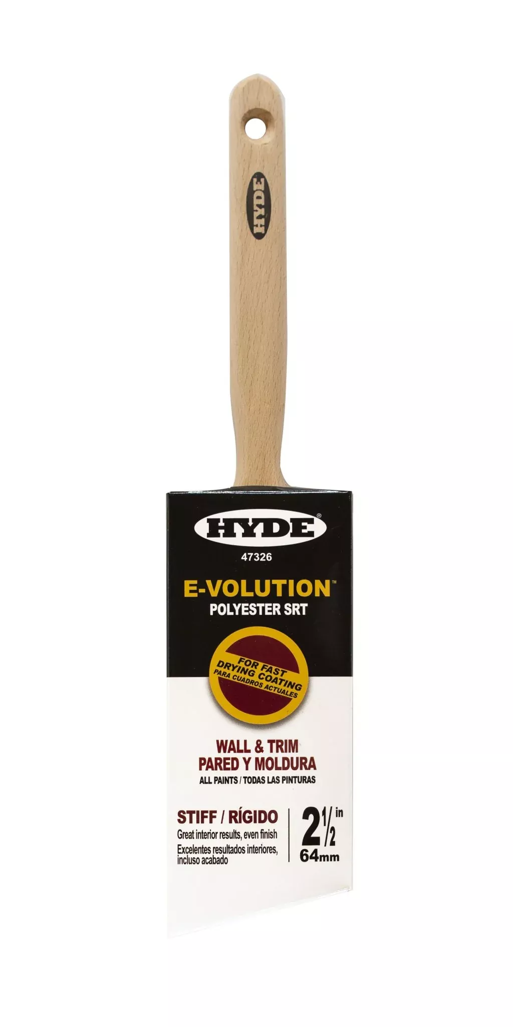 Hyde Tools 47326 2-1/2" E-volution Paint Brush