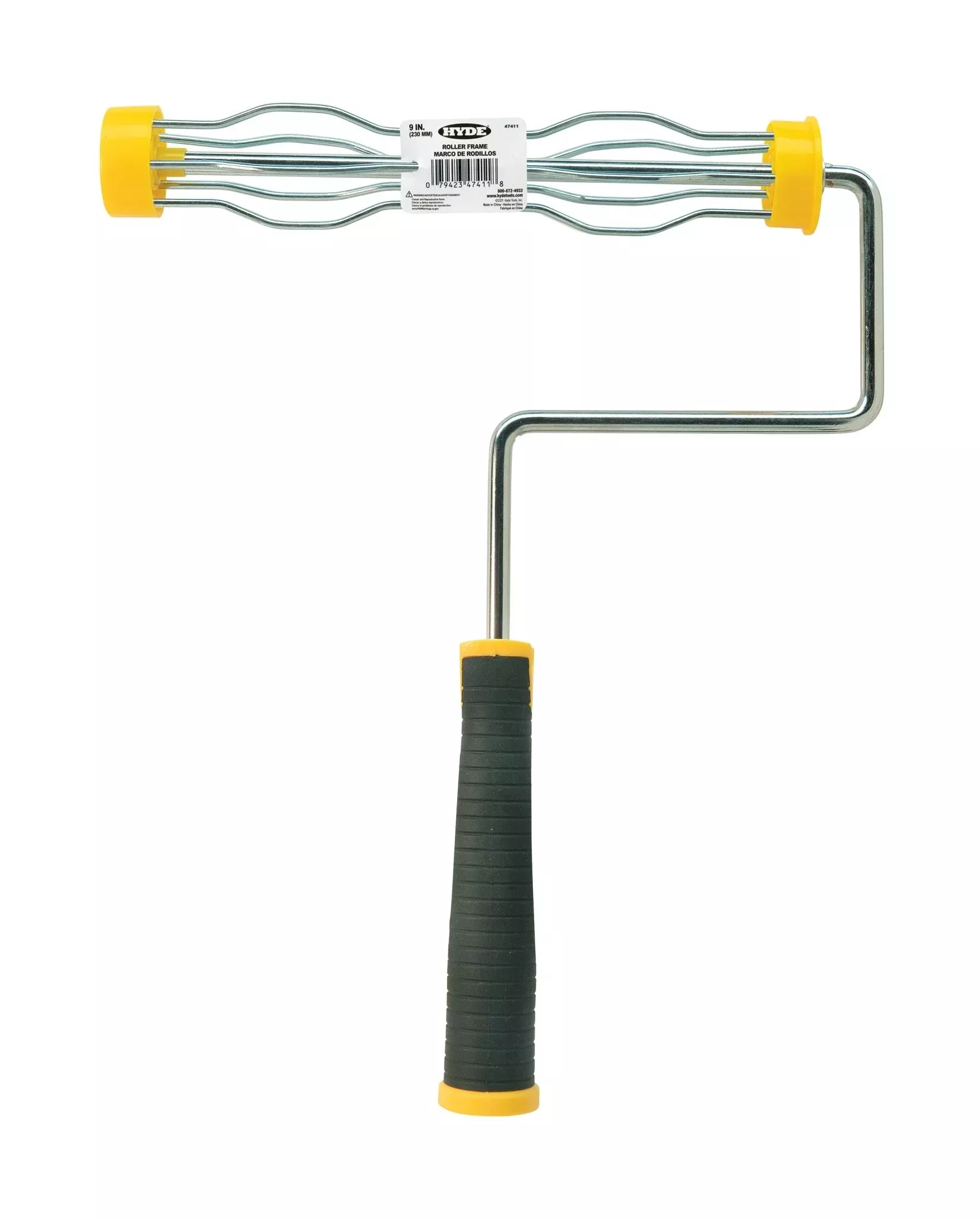 Hyde Tools 47411 9" 5-wire Pro Roller Cage Frame, soft grip handle