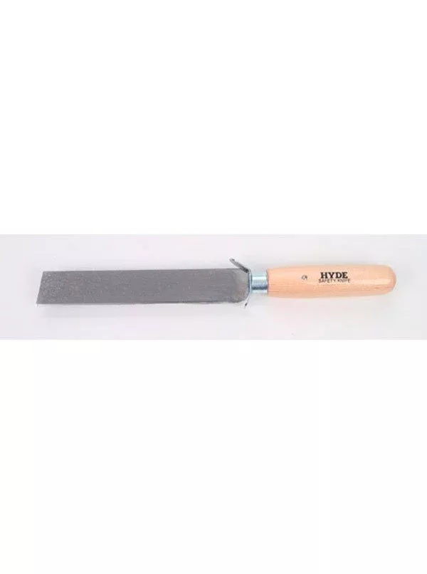 Hyde Tools 60660 Square Point Knife, Safety Wood Handle