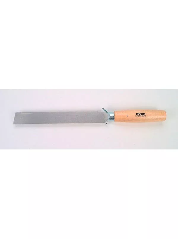 Hyde Tools 60810 Square Point Knife, Safety Wood Handle