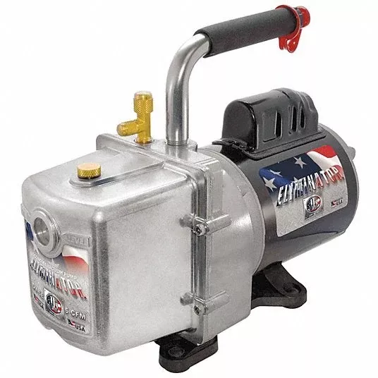 JB DV-6E Eliminator Refrig Evacuation Pump, 6.0 cfm, 6 ft.