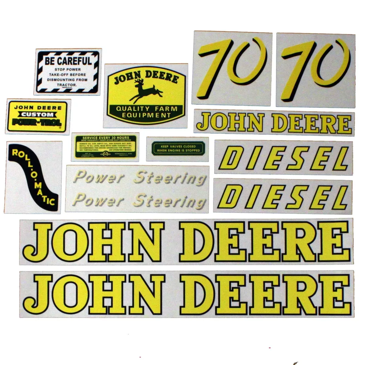 JD 70 Diesel: Mylar Decal Set