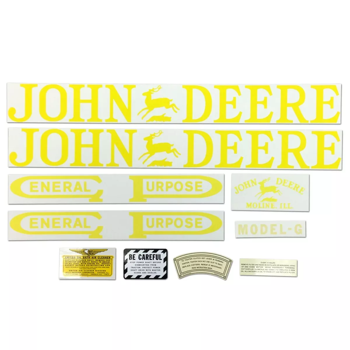 JD G 1923-38: Mylar Decal Set