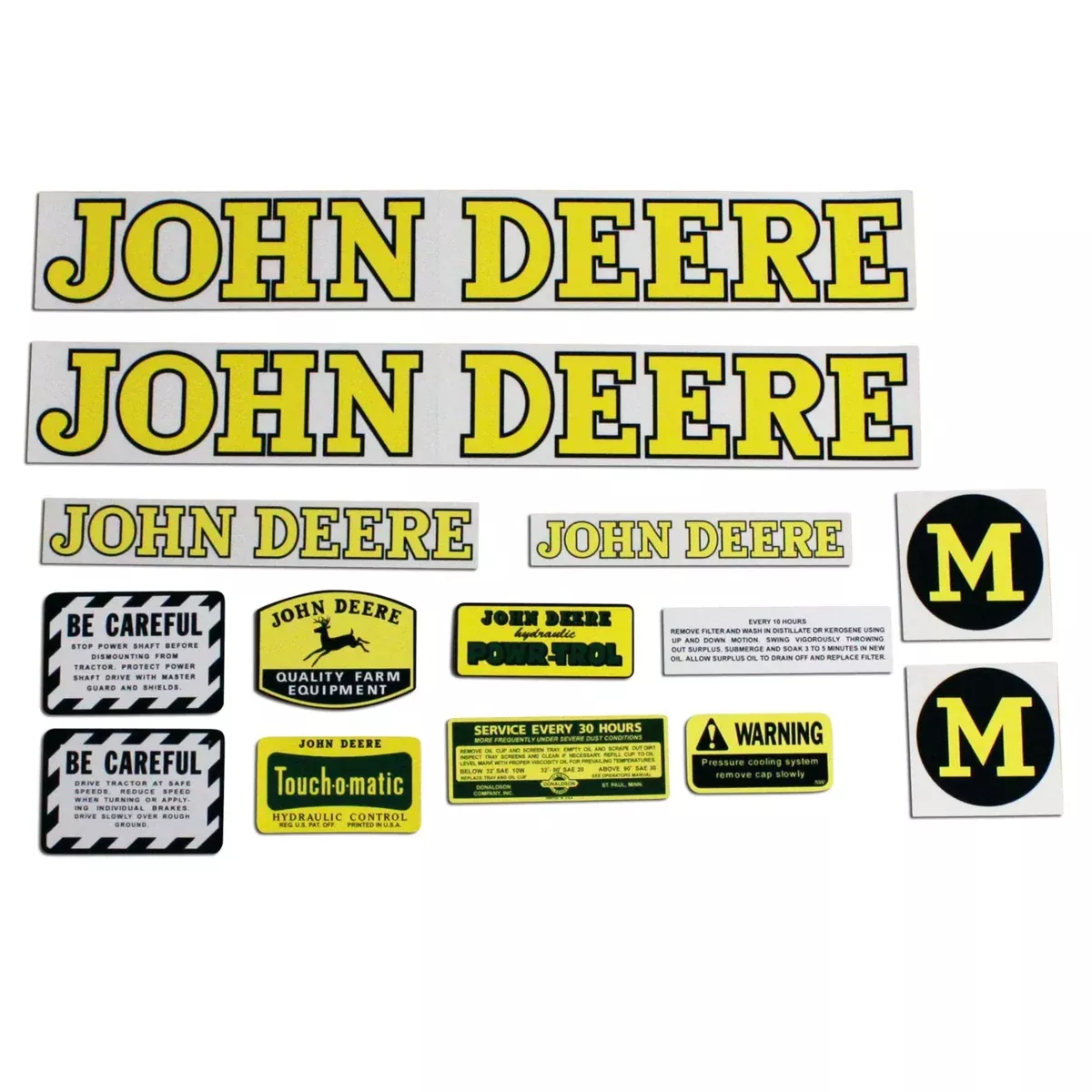 JD M 1947-52: Mylar Decal Set