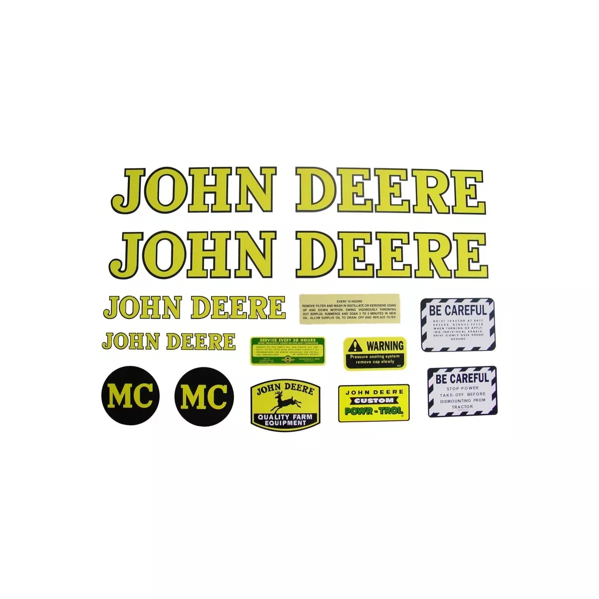 JD MC 1947-52: Mylar Decal Set