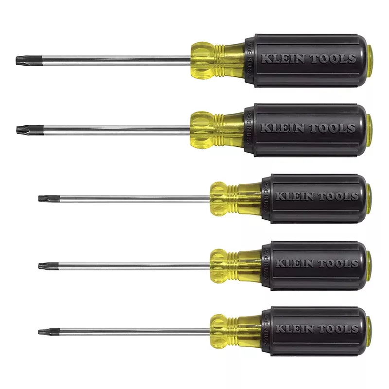 Klein Tools 19555 TORX Cushion Grip Screwdriver Set, 5 Piece