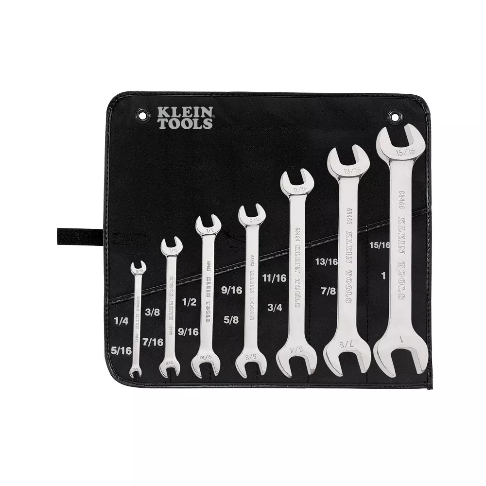 Klein Tools 68452 Open End Wrench Set, 7 Piece