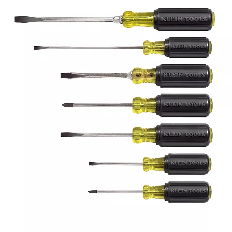 Klein Tools 85076 Cushion-Grip Screwdriver Set, 7 Piece